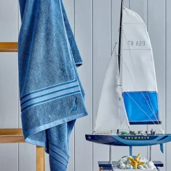 Sale Nautica Home Ocean 100% Turkish Cotton Bath Towel, 70cmx140cm, Azure Towels