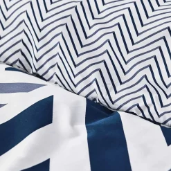 Sale Nautica Home Orion 100% Turkish Cotton Duvet Cover Set, Double, 200cmx200cm, Navy Blue Duvet Cover Sets