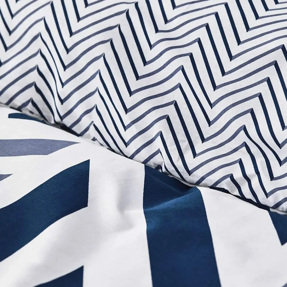 Sale Nautica Home Orion 100% Turkish Cotton Duvet Cover Set, Double, 200cmx200cm, Navy Blue Duvet Cover Sets