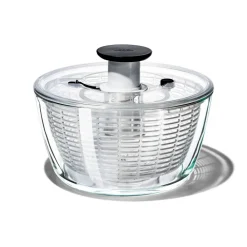 Best Oxo Good Grips Glass Salad Spinner, 6L, Transparent Black Kitchen Gadgets