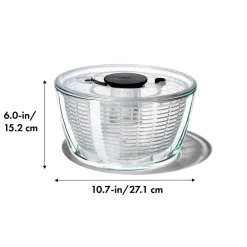 Best Oxo Good Grips Glass Salad Spinner, 6L, Transparent Black Kitchen Gadgets