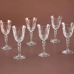 Hot Rcr Adagio 6-Piece Small Water Glass Set, 50ml, Transparent Coffee Glasses