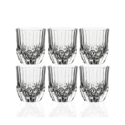 Clearance Rcr Adagio 6-Piece Whisky Glass Set, 350ml, Transparent Tumbler Glasses