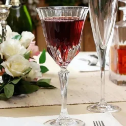 Rcr Adagio 6-Piece Wine Glass Set, 280ml, Transparent Wine And Champagne Glasses