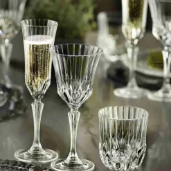 Rcr Adagio 6-Piece Wine Glass Set, 280ml, Transparent Wine And Champagne Glasses