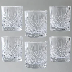 Discount Rcr Melodia 6 Piece Crystal Glass Small Water Glass Set, 80ml, Transparent Coffee Glasses