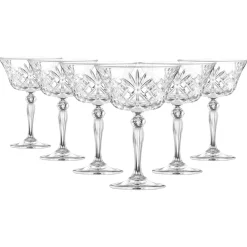 Sale Rcr Melodia 6-Piece Champagne Set, 260ml, Transparent Wine And Champagne Glasses