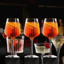 New Rcr 6-Piece Timeless Spritz Wine Set, 490ml, Transparent Wine And Champagne Glasses