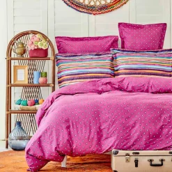 Online Sarah Anderson Adya 100% Turkish Cotton Duvet Cover and Pillow Set, Double, Purple Duvet Cover Sets