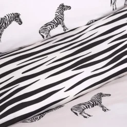 Sale Sarah Anderson Zebra 100% Turkish Cotton Duvet Cover Set, Double, Multi Duvet Cover Sets