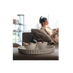 Clearance Tiffany Round Tray, 33cmx4cm, Taupe Trays