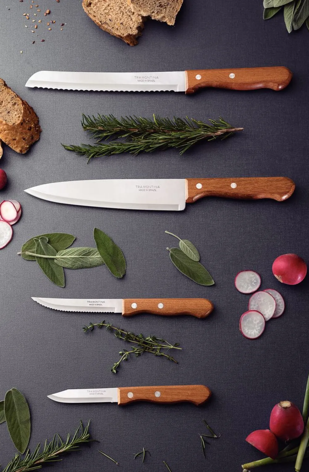 Clearance Tramontina 4-Piece Stainless Steel Kitchen Knife Set, Knife Sets