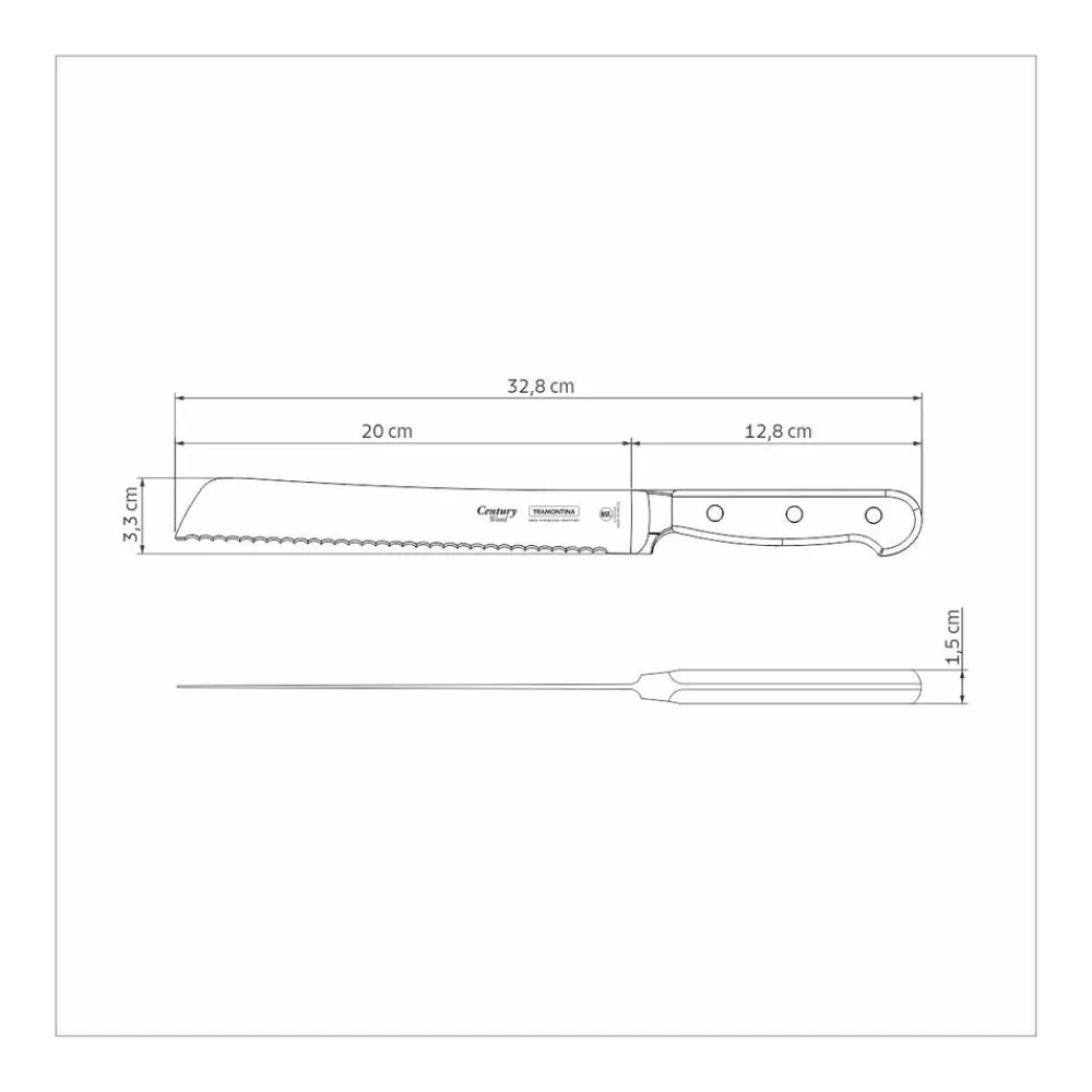 Online Tramontina Stainless Steel Bread Knife, Individual Knives