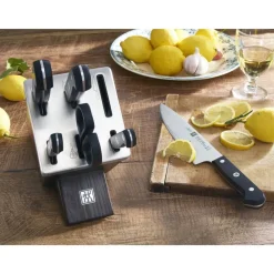 Sale Zwilling Gourmet 7 Piece Knife Block Set with KiS technology, Black Knife Sets
